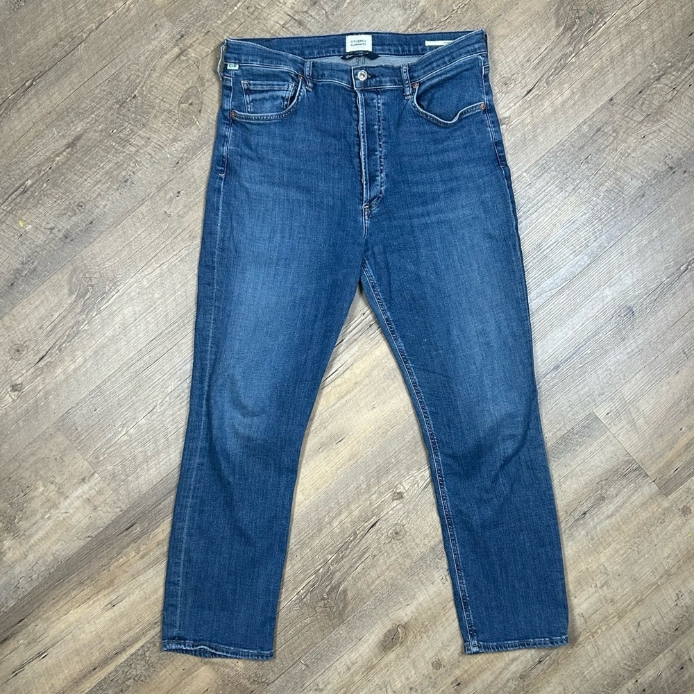 Citizens of Humanity Jolene 32 Button Fly Distressed Vintage Slim High Rise